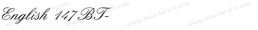 English 147 BT字体转换